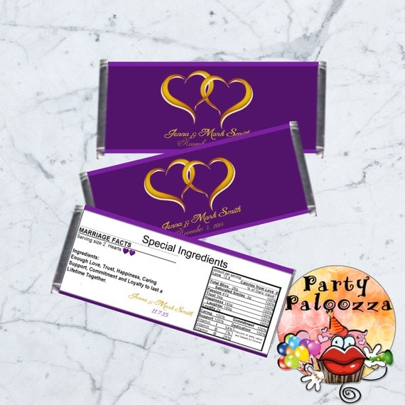 Printable Wedding Candy Bar Wrapper By PartyPaloozza On Etsy