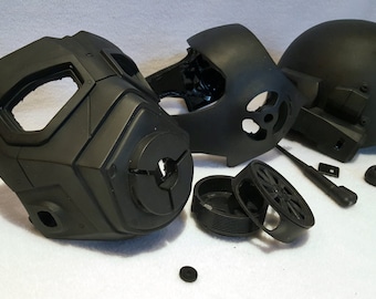 Fallout NCR Veteran Ranger Raw Cast Helmet Kit - 2nd Gen - Gas Mask, Post-Apocalyptic, Wastelands Gear - Now Available in Small and Large