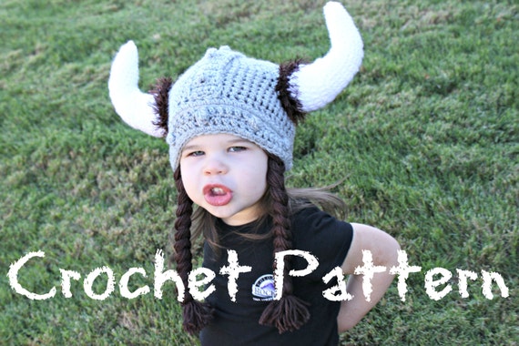 crochet helmet viking free pattern PATTERN: Hat  Viking sizes DIGITAL Permission  CROCHET Helmet to 9