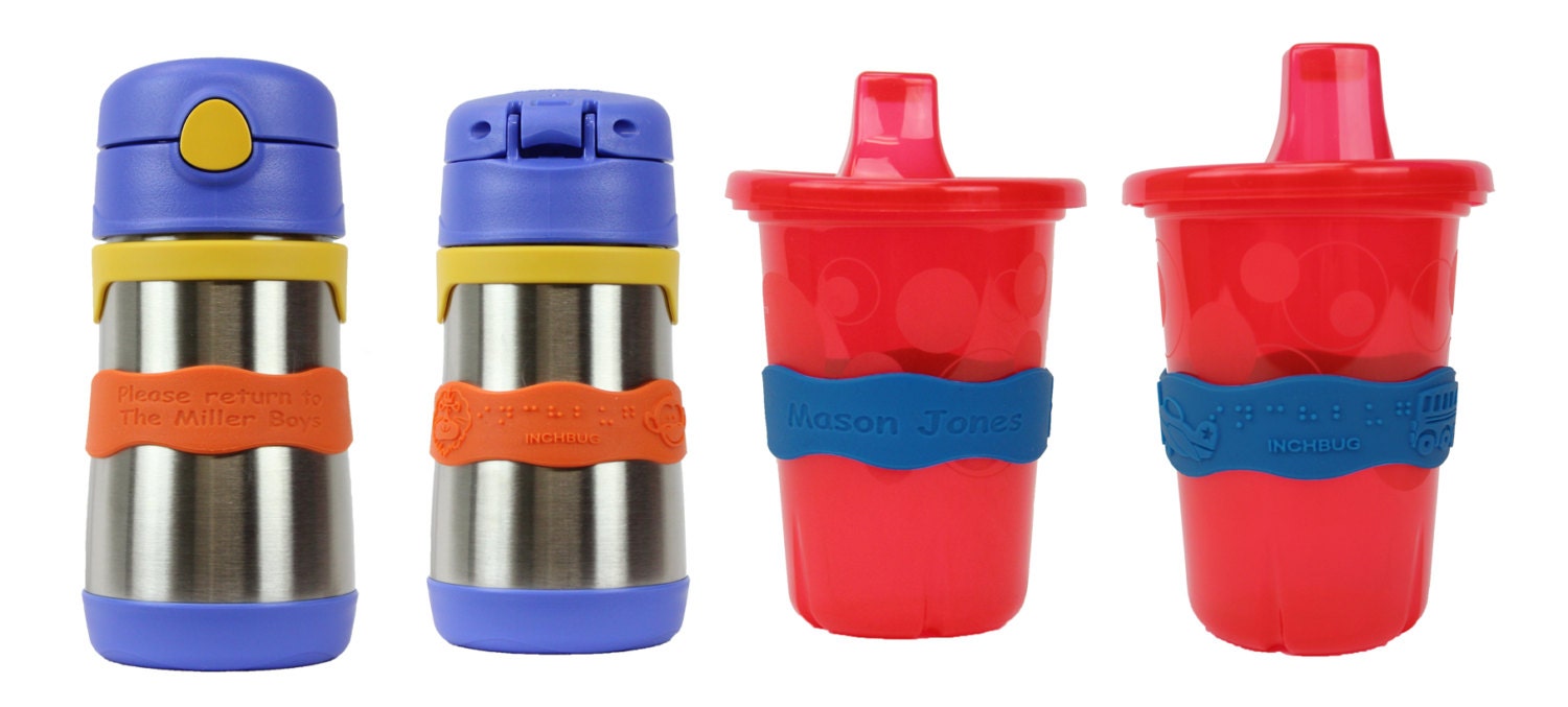 Personalized Labels for baby bottles and sippy cups by InchBug