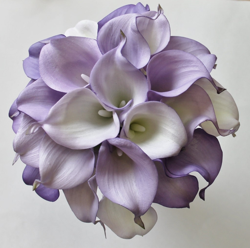 Wedding Bouquet Lavender Calla Lilly Bouquet Bridal Bouquet 4539