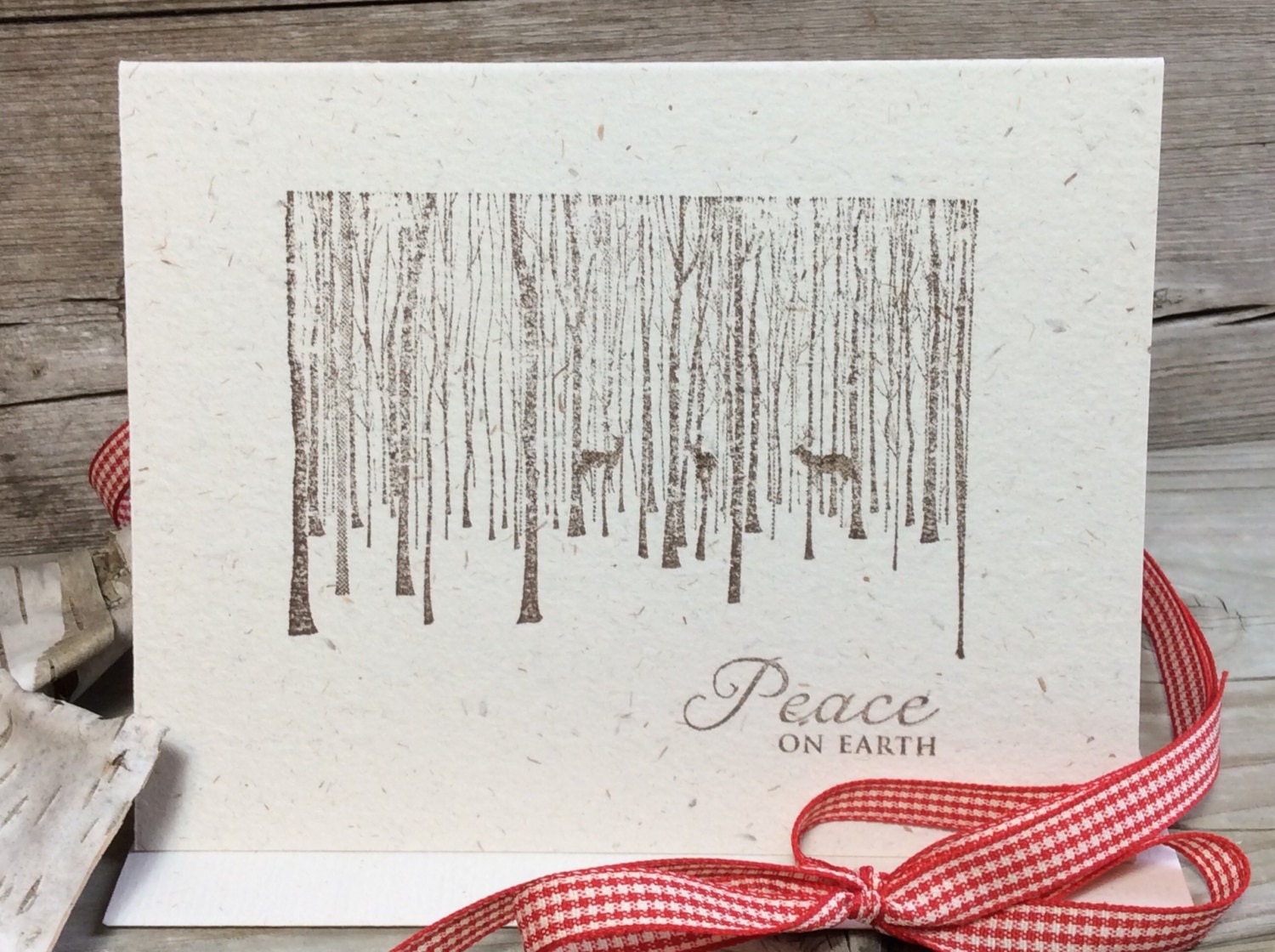 EcoFriendly Holiday Greeting Card. Christmas Card. Hemp.