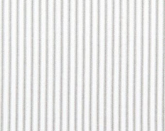 Classic Stripe Grey. Storm Grey and white Cotton. By Premier prints. Home Decor. Best seller. Fabric by the yard.
