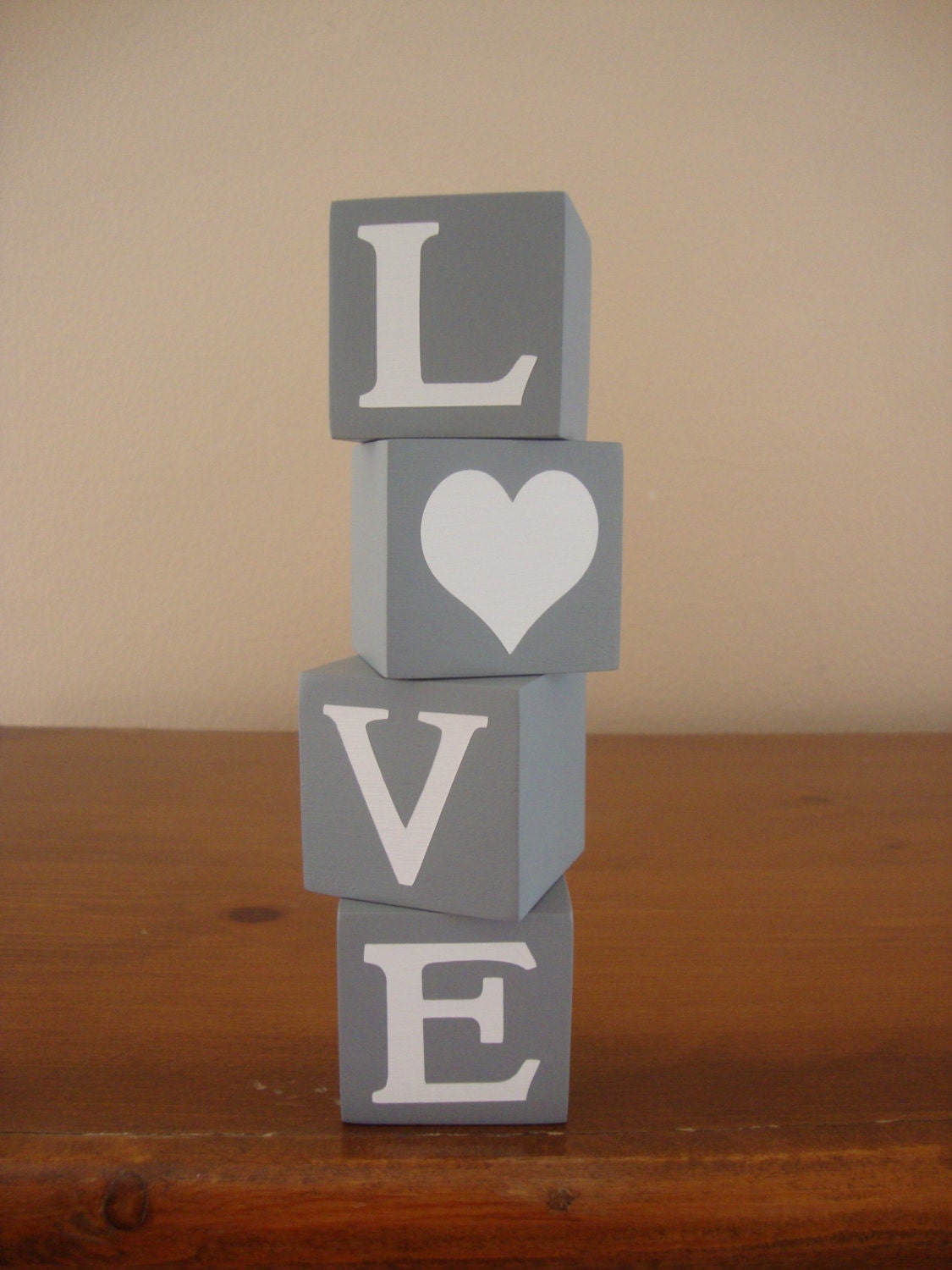 LOVE wooden letter blocks for home decor and