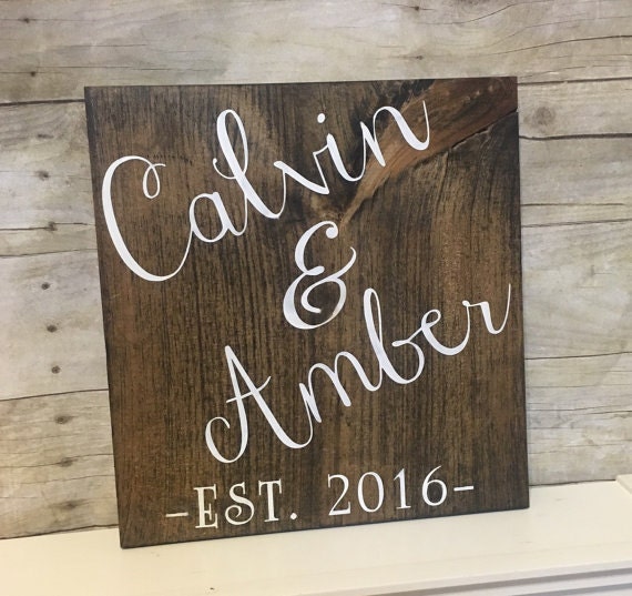 Personalized est signs established home decor signs rustic