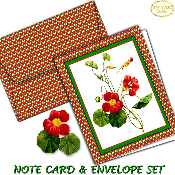 Items similar to Christmas Note Cards & Matching Envelopes 