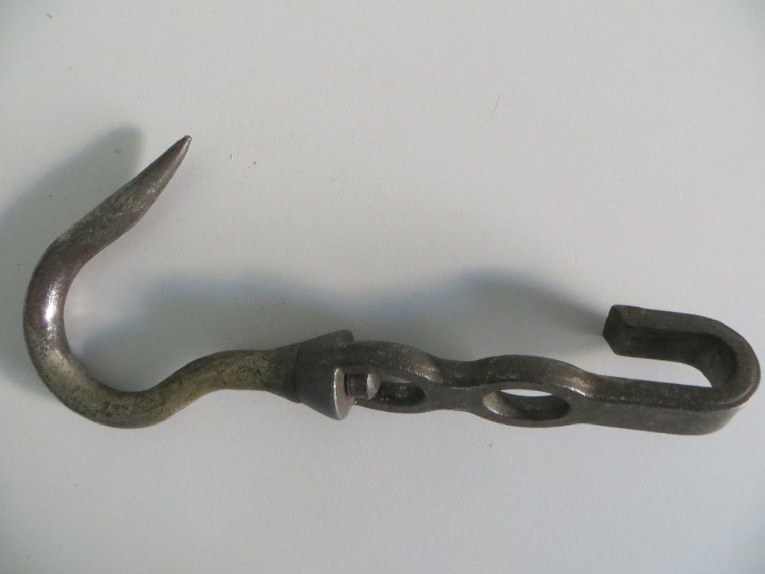 Antique french meat hook Vintage butcher's hook cloth