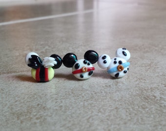 101 Dalmatians Pongo, Perdita, and Cruella Deville Mickey Mouse Inspired Earrings