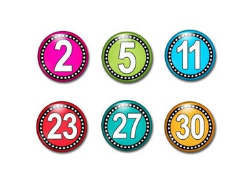 Calendar Numbers - Numbers 1 - 31 - Attendance Numbers - Magnetic Numbers - Homeschool Family - Preschool Learning - Counting Magnets