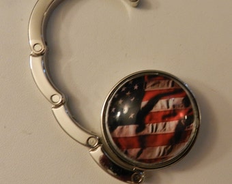 American Flag Handbag Purse Holder V1