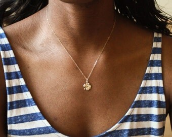 Clover Necklace, Four Leaf Clover, Best Friend Gift, Gold Clover Charm, Good Luck Necklace, Gift For Her, Friendship Necklace