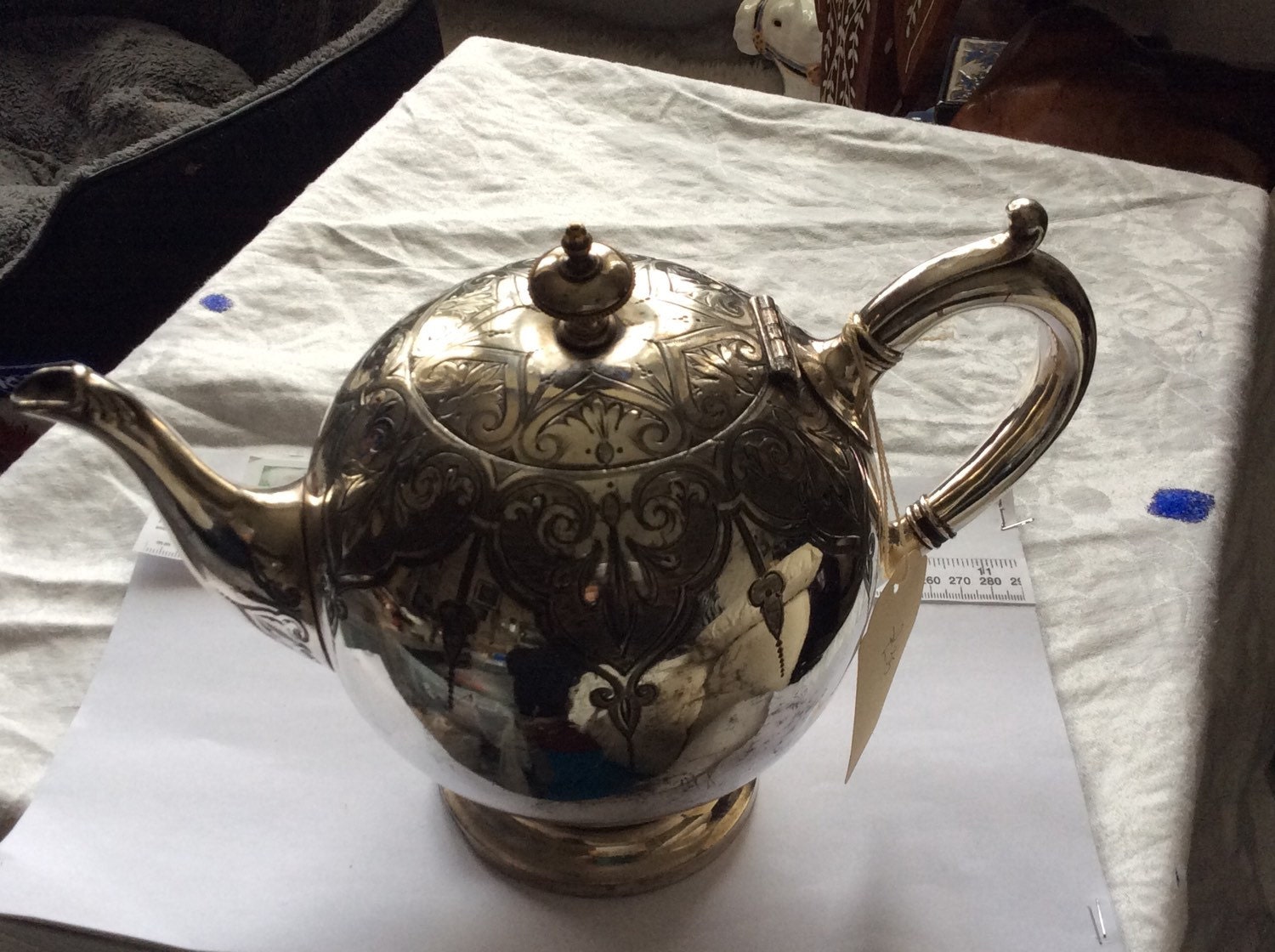 Silver Plate teapot makers mark L & W
