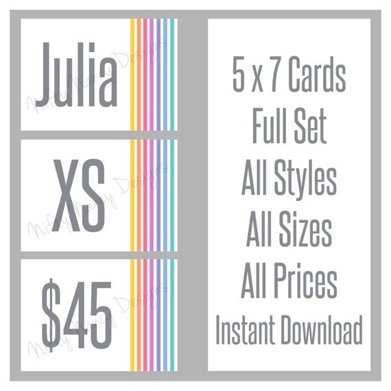 Digital LulaRoe Style Name Cards Size Cards by NiftyNancyDesigns