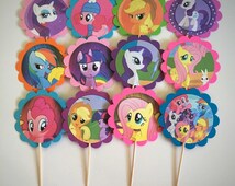 Popular items for my little pony cupcake topper on Etsy