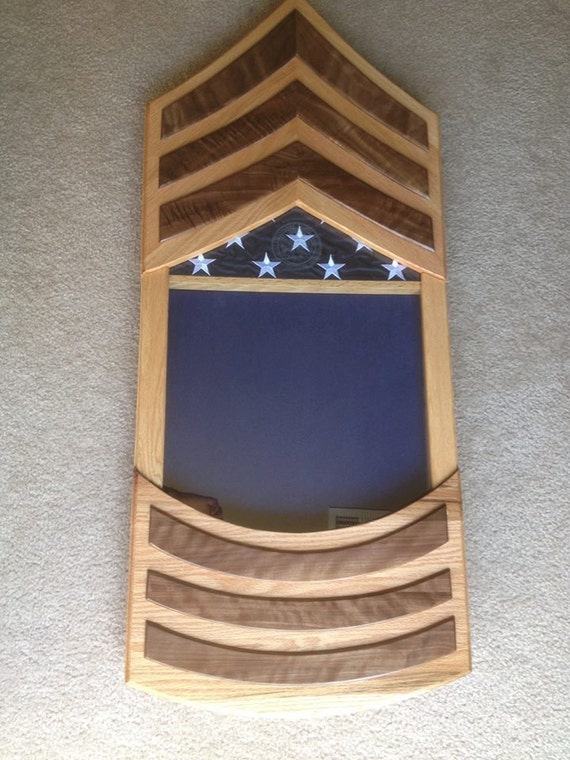 Handcrafted US Army Enlisted Rank Shadow Box by FullMedalJacket