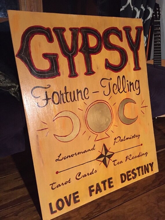 Items similar to Gypsy Fortune Teller Sign, on Etsy