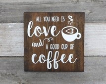 Unique wooden coffee sign related items | Etsy