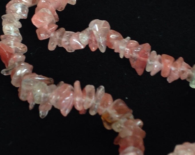 Storewide 25% Off SALE Vintage Handmade Pink Rosé Polished Ocean Coral Beaded Necklace Featuring Intricate Layered Design