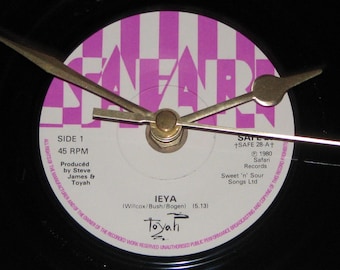 Toyah Ieya 7" vinyl record clock