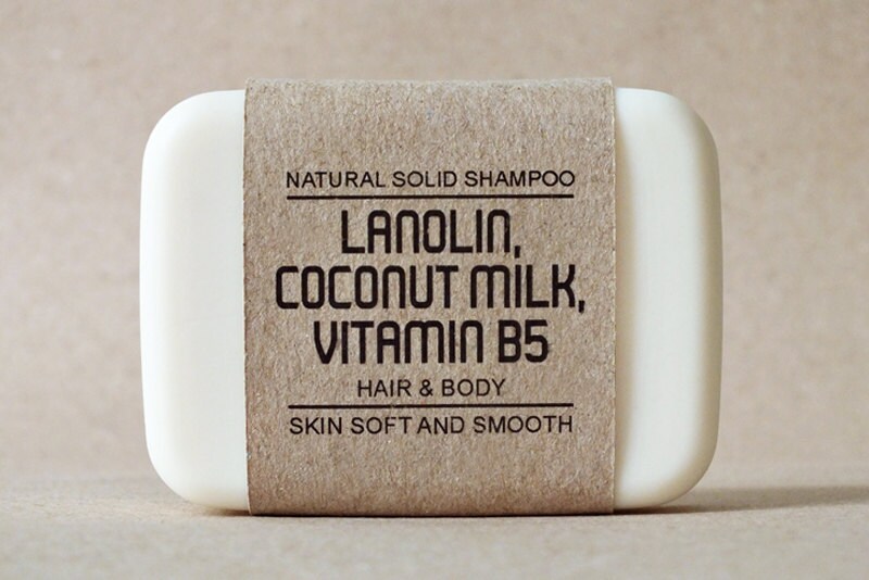 Shampoo bar Lanolin mixed Coconut milk & Vitamin B5
