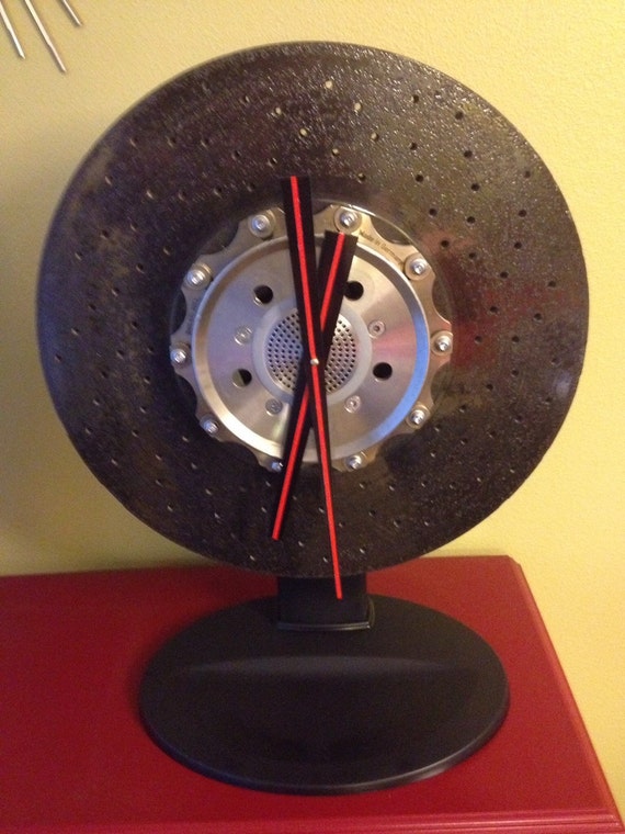 Carbon Fiber Brake Rotor Clock by lapes130 on Etsy