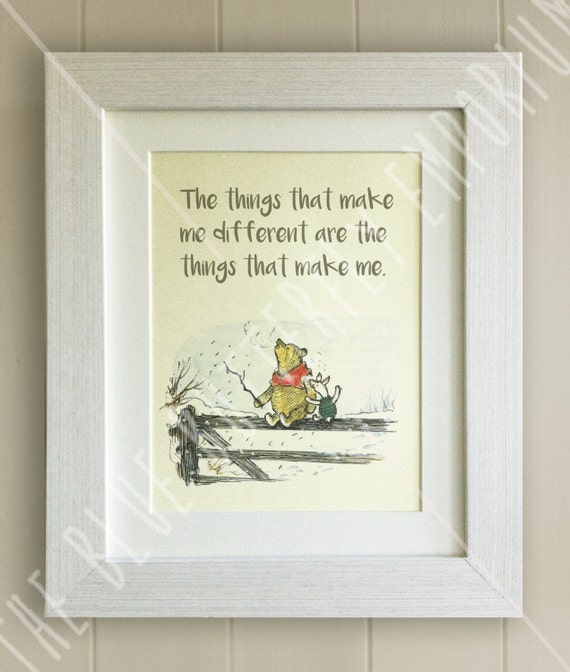 FRAMED Winnie the Pooh QUOTE PRINT New Baby/Birth Nursery