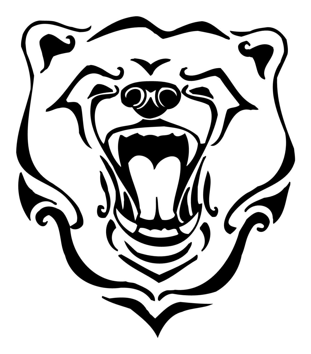 Tribal Bear 4 Die Cut Vinyl for any smooth by