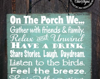 PORCH RULES, porch sign, porch decor, porch decoration, porch decor, outdoor living, outdoor life sign, porch decorations, porch, 100/234