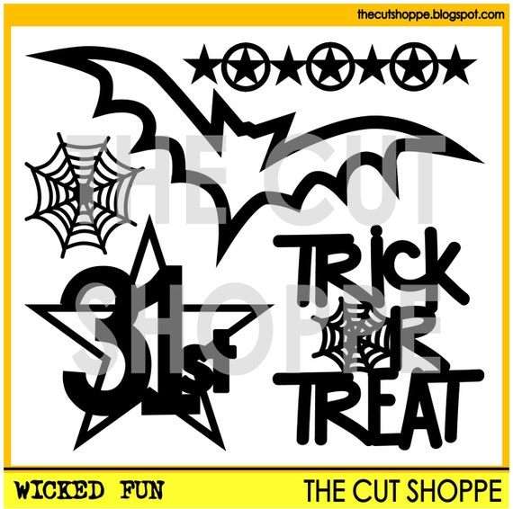 The Wicked Fun cut file set includes 5 Halloween themed images, that can be used for your scrapbooking and papercrafting projects.
