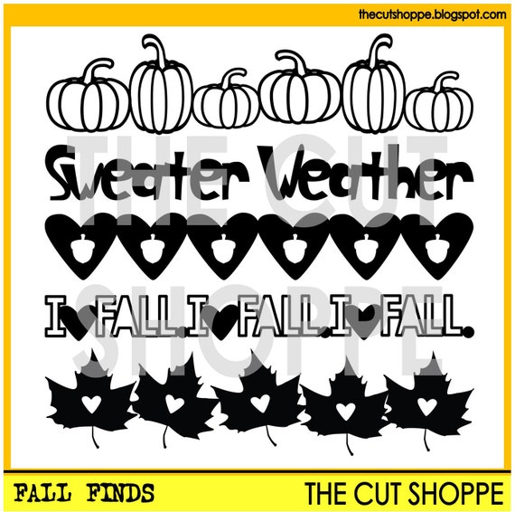 The Fall Finds cut file set includes 5 Fall themed images, that can be used on your scrapbooking and papercrafting projects.