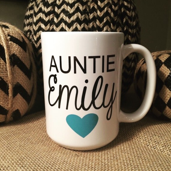 Personalized Aunt or Auntie Mug. Pregnancy by embeemugs on Etsy