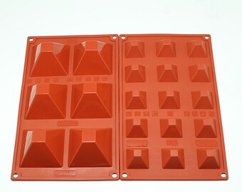 15 or 6-Pyramid Silicone Mold polymer clay mold Resin Mold Biscuit mould fimo mold Chocolate molds Epoxy mold Ice Tray ice mold candy molds