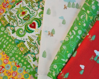 Fabric destash quilt cotton Hideaway by Lauren and Jessi Jussi Jung for Moda 6 fat quarters