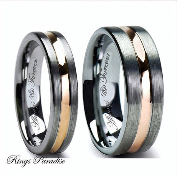 Tungsten Bands Couples Tungsten Ring Promise by RingsParadise