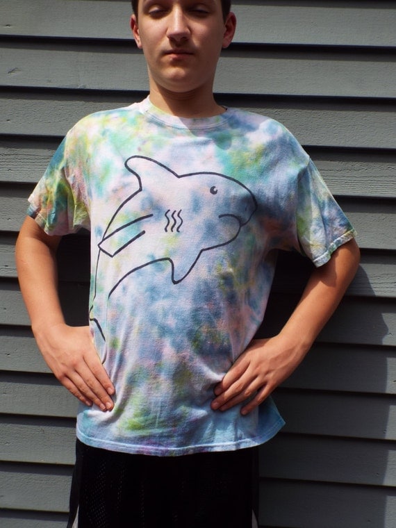 shark tie dye shirt