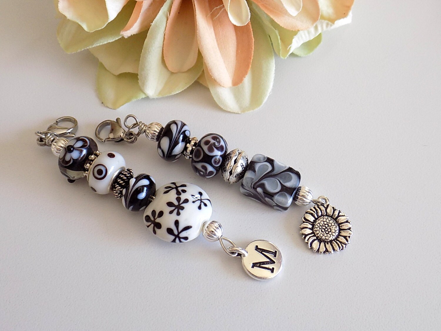 Beaded Zipper Pulls Charm Zipper Pull Beaded by TreasuresofJewels