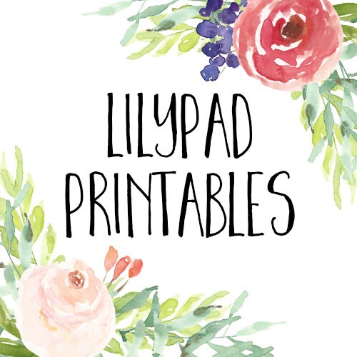 Lilypad Printables by LilypadPrintables on Etsy