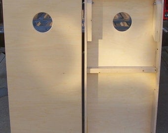 Unfinished cornhole boards ready to paint.