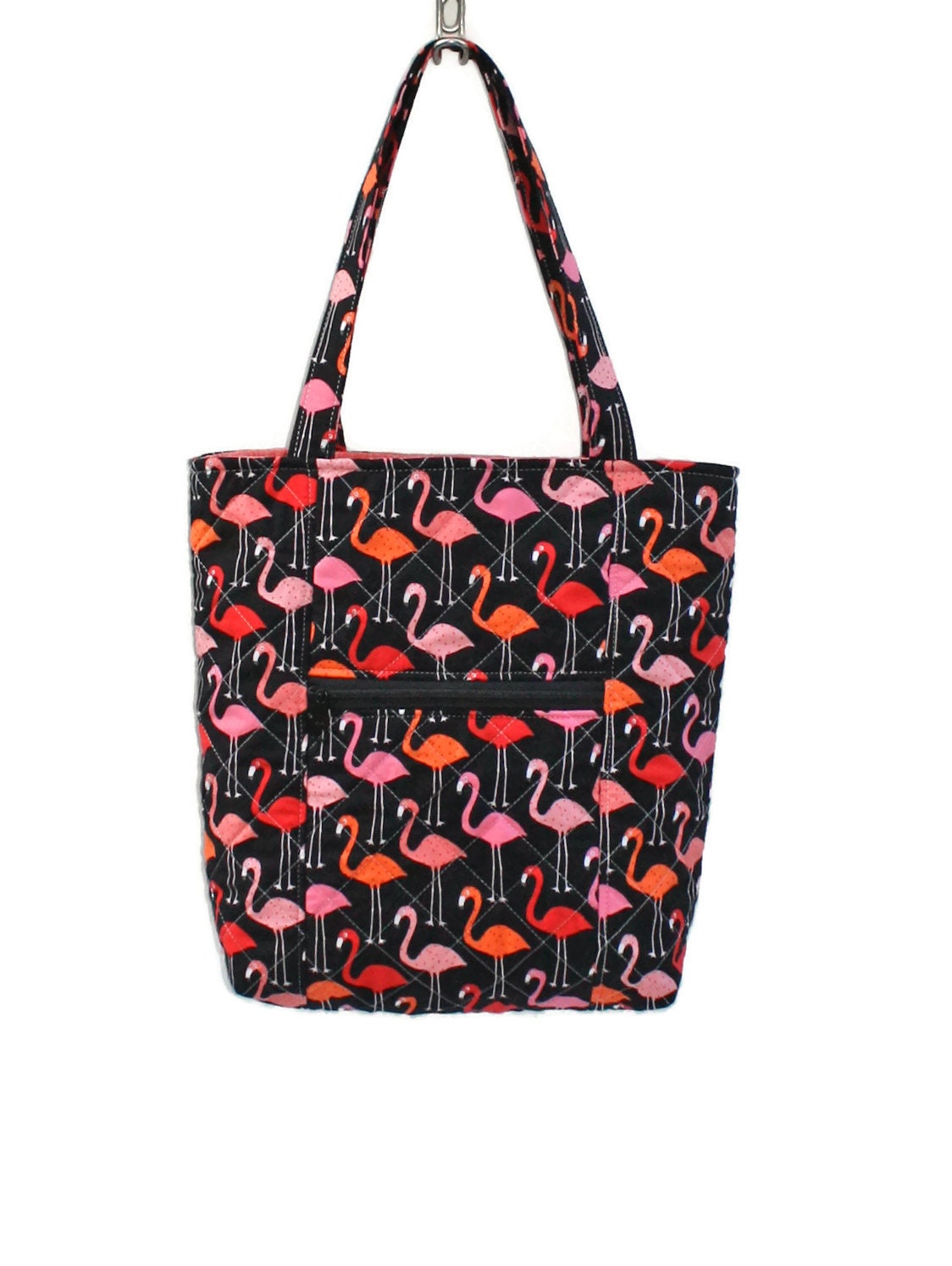 Quilted Flamingo Tote Bag Quilted Flamingo Purse Flamingo