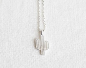 Cactus necklace, Small cactus necklace, Tiny cactus necklace