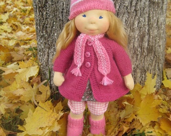 Waldorf doll 17", waldorf fabric doll, steiner doll, cloth doll, gift for girl, organic doll, waldorf toy