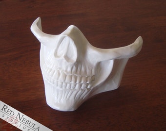 Human Skull Jaw Mask Blank, Half Skull Mask, Resin Skull Lower Jaw, Wasteland Costume, Cyberpunk Mask, Skeleton Costume, Post Apocalyptic