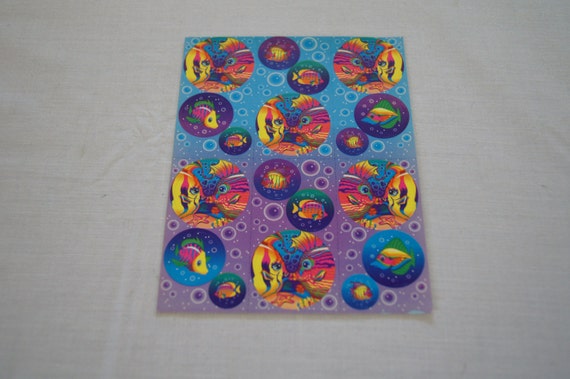 Vintage 1990's Lisa Frank Stickers Sheet With Tropical