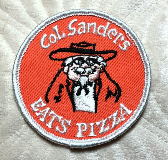 Vintage RARE 1970's Col. Sanders Eats Pizza