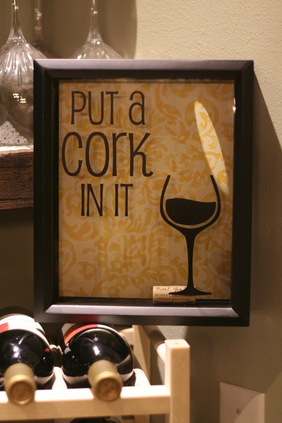 Wine Cork Holder Cork Saver Shadow Box by CottonseedMktplace