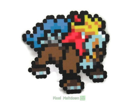 Entei Pixel Art Grid