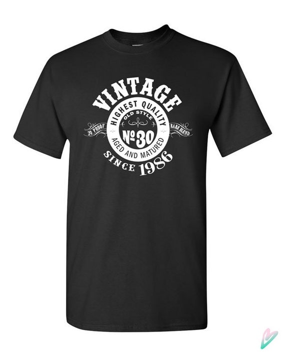 30th Birthday Gift Vintage 1987 Whisky Label T-shirt Tshirt