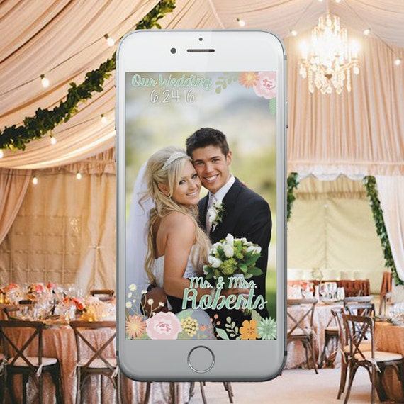Items Similar To Custom Wedding Geofilter Floral Wedding Snapchat Geofilter Chalkboard Snapchat Wedding Geofilter Template