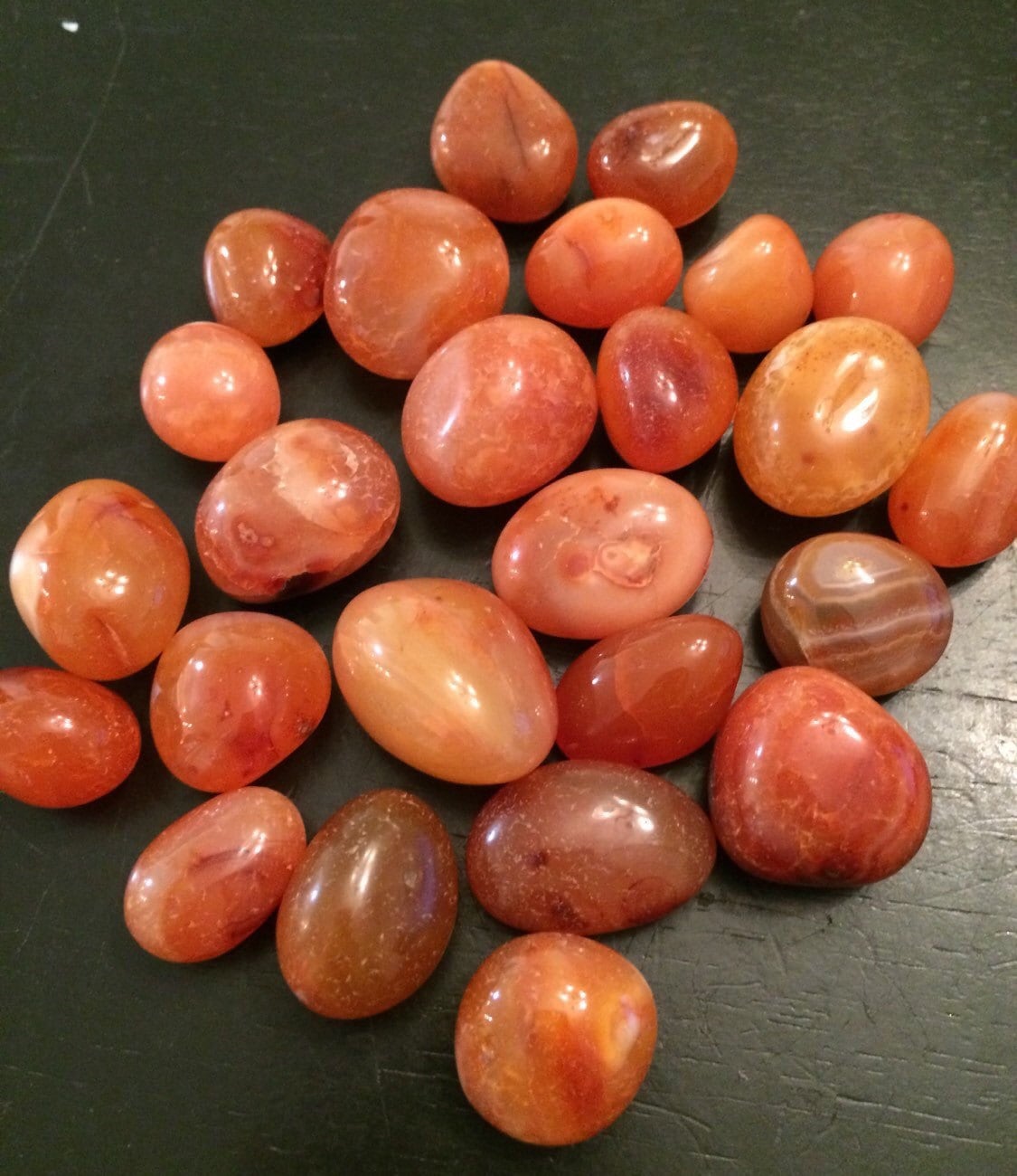 Carnelian stone tumbled gemstone healing crystals and