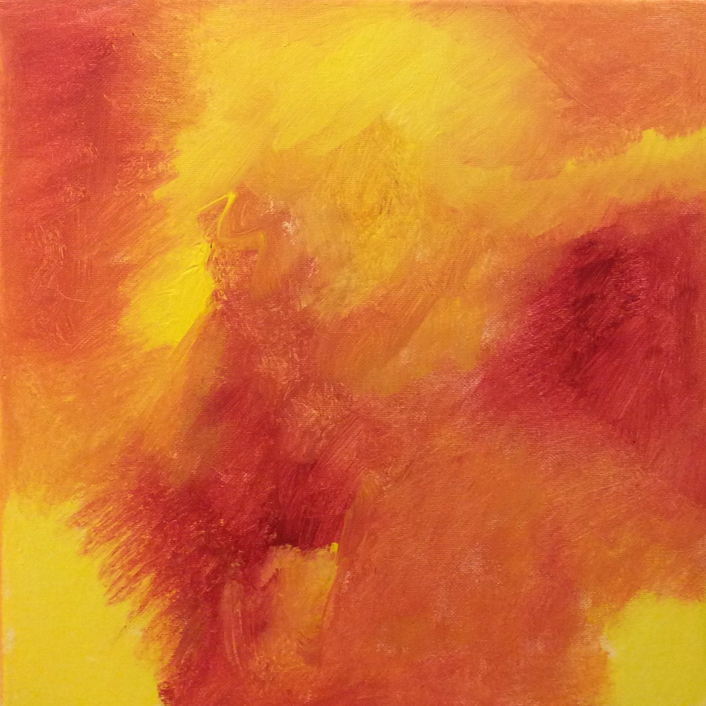 Red Orange Yellow Abstract Painting Abstract Art 12